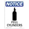 Signmission OSHA Notice Sign, 10" Height, Rigid Plastic, Full Cylinders Sign With Symbol, Portrait OS-NS-P-710-V-12961 - alternate 1